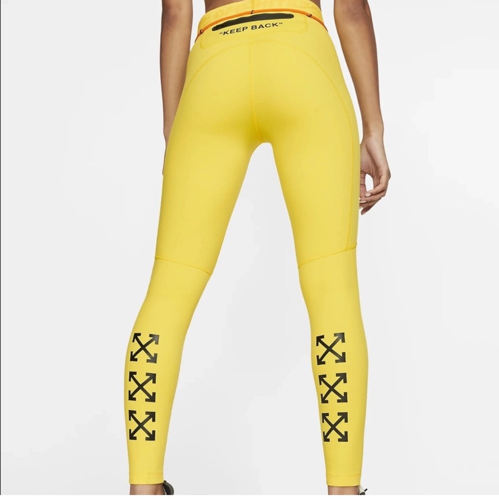 SOLD Nike x Off-White Opti Yellow Women's Running Tights Size Small